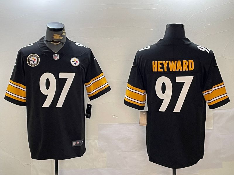 Men Pittsburgh Steelers 97 Heyward Black 2024 Nike Limited NFL Jersey style 5